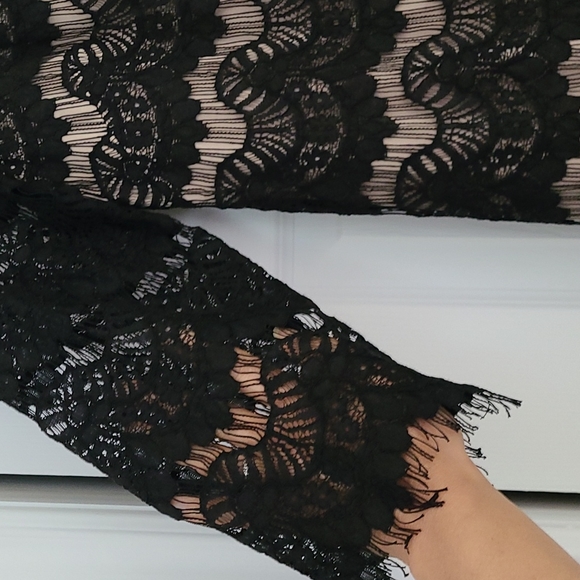 Black Lace Evening Cocktail Dress - Picture 2 of 7